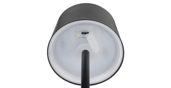 AKKU-TISCHLEUCHTE 9/22 cm  - Schwarz, Basics, Metall (9/22cm) - Novel