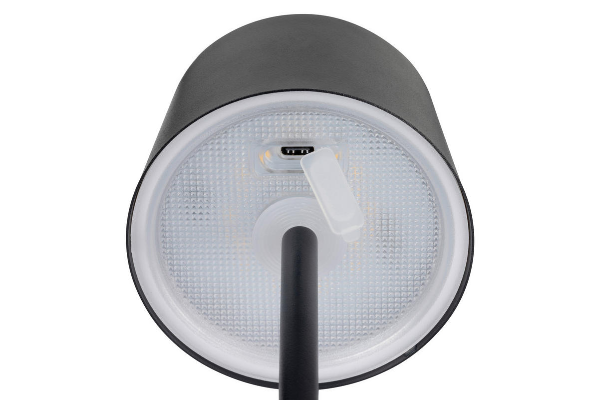 STOLNÍ LAMPA NA BATERIE, 9/22 cm  - černá, Basics, kov (9/22cm) - Novel