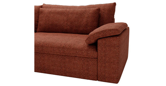 ECKSOFA  in Webstoff Rostfarben  198/306 cm  - Rostfarben/Schwarz, MODERN, Kunststoff/Textil (198/306cm) - Carryhome