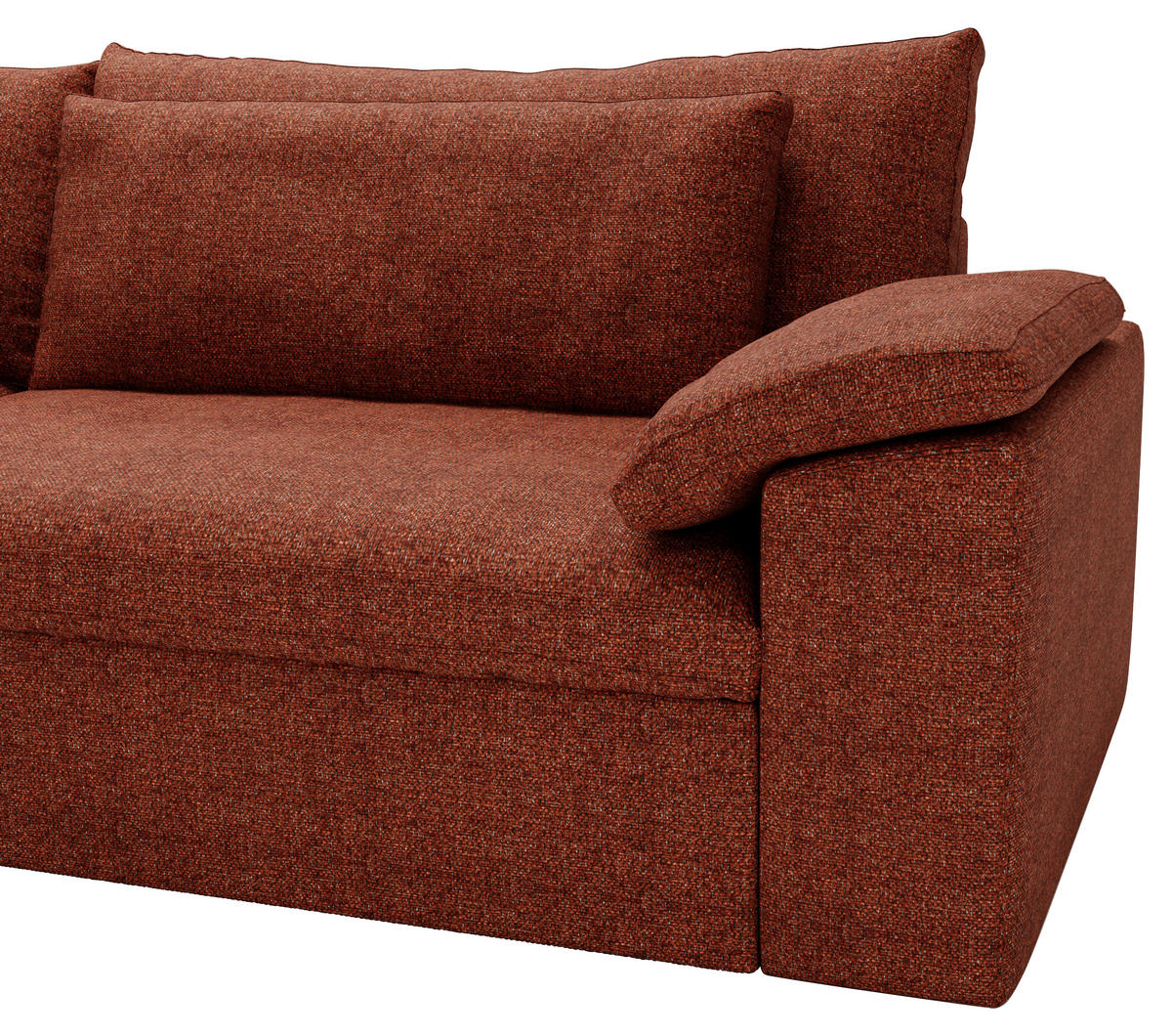 ECKSOFA  in Webstoff Rostfarben  198/306 cm  - Rostfarben/Schwarz, MODERN, Kunststoff/Textil (198/306cm) - Carryhome
