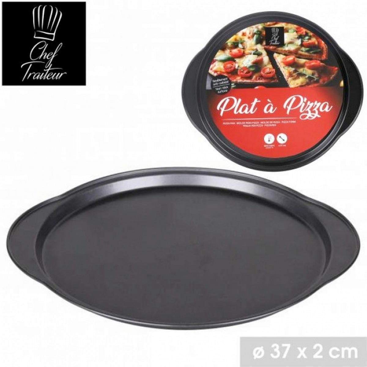 TEPSIJA ZA PICU - crna, Osnovno, metal (37cm)