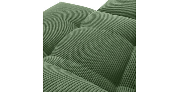 ECKSOFA in Cord Olivgrün  311/176 cm  - Schwarz/Olivgrün, KONVENTIONELL, Textil/Metall (311/176cm) - Carryhome