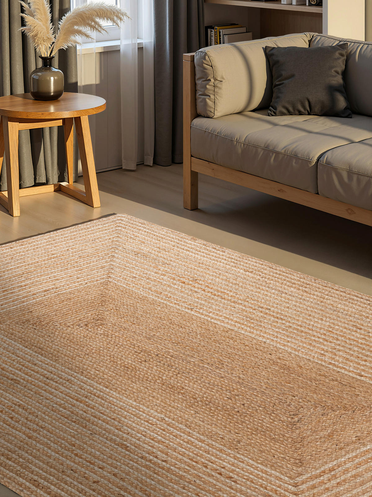 JUTETEPPICH 200/300 cm Juno Creme, Goldbraun rechteckig  - Goldbraun/Creme, Natur, Textil (200/300cm) - Hanse Home