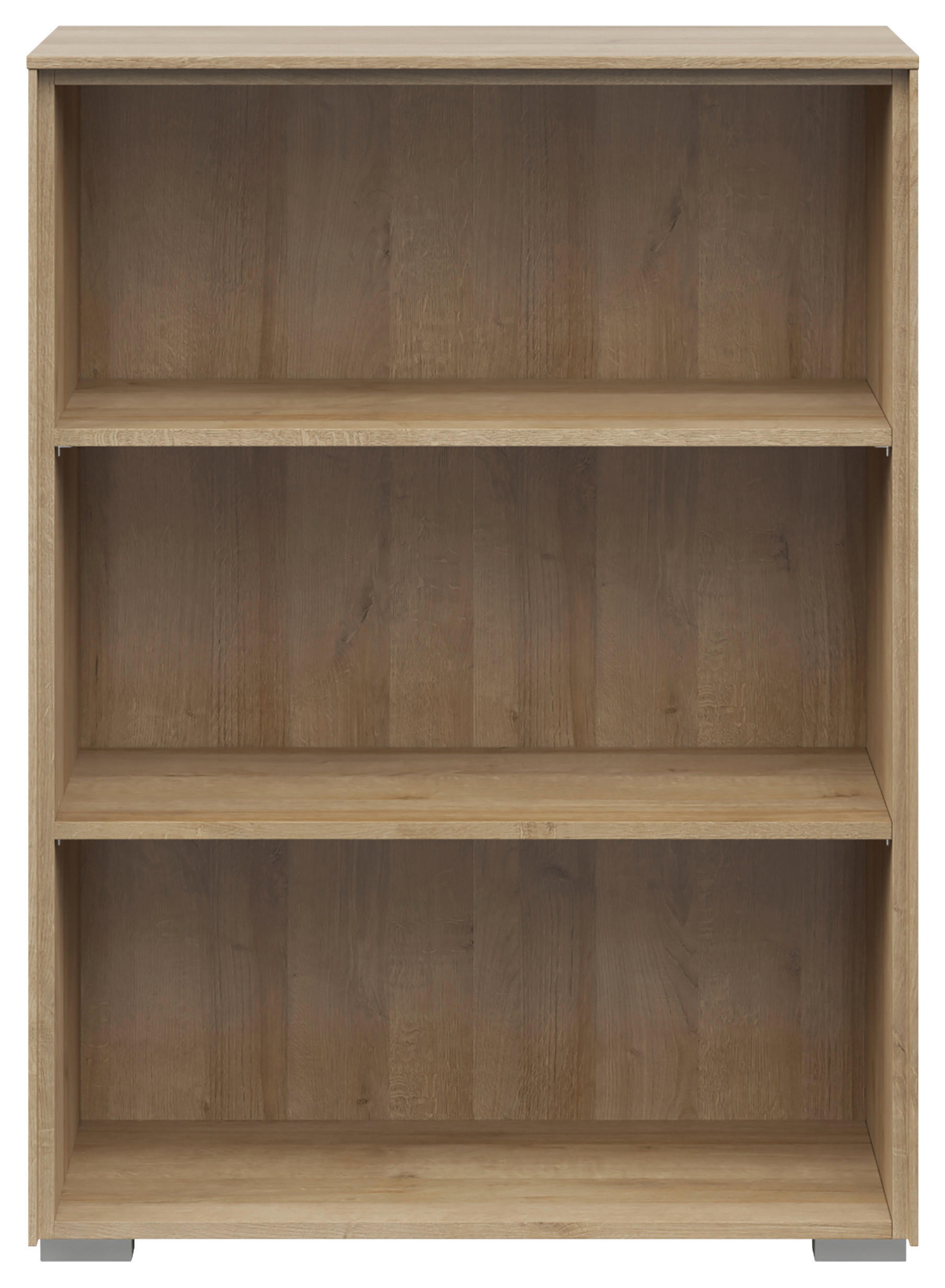 AKTENREGAL Eichefarben  - Eichefarben/Silberfarben, KONVENTIONELL, Holzwerkstoff/Kunststoff (81/110/37cm) - Voleo