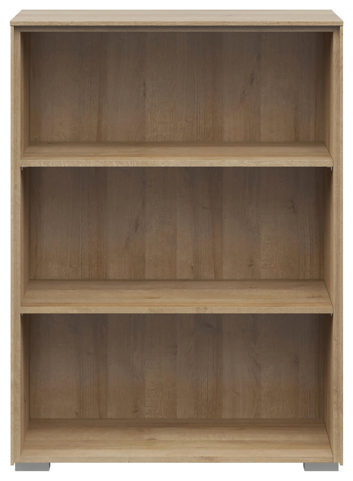 AKTENREGAL Eichefarben  - Eichefarben/Silberfarben, KONVENTIONELL, Holzwerkstoff/Kunststoff (81/110/37cm) - Voleo