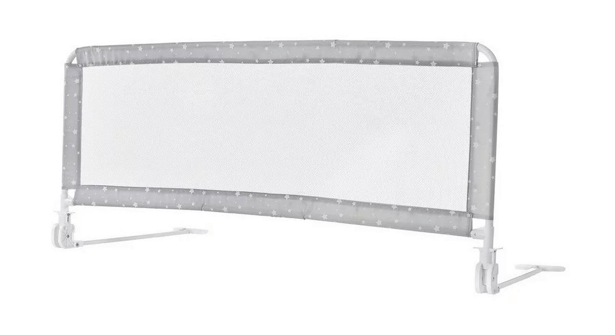 ZAŠTITNA OGRADICA ZA KREVET - siva/bela, Osnovno, tekstil/metal (135/60cm) - My Baby Lou