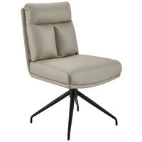 STUHL - Taupe/Schwarz, Design, Textil/Metall (51,5/89,5/65cm) - Novel