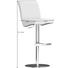 BARHOCKER Echtleder Edelstahlfarben, Hellbraun - Hellbraun/Edelstahlfarben, Design, Leder/Metall (42/87-112/49cm) - Novel