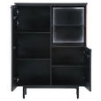 HIGHBOARD 90/120/43 cm  in Schwarz, Eichefarben  - Eichefarben/Schwarz, Trend, Holzwerkstoff/Metall (90/120/43cm) - Carryhome