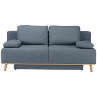 BOXSPRINGSOFA Carla in Blau, Grau  - Blau/Grau, Design, Holz/Textil (203/97/107cm) - Dieter Knoll