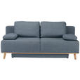 BOXSPRINGSOFA Carla  mit Stoffauswahl, Rücken echt Blau, Grau  - Blau/Grau, Design, Holz/Textil (203/97/107cm) - Dieter Knoll