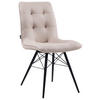 STUHL Struktur Beige  - Beige/Schwarz, Design, Textil/Metall (48/88/62cm) - Hom`in