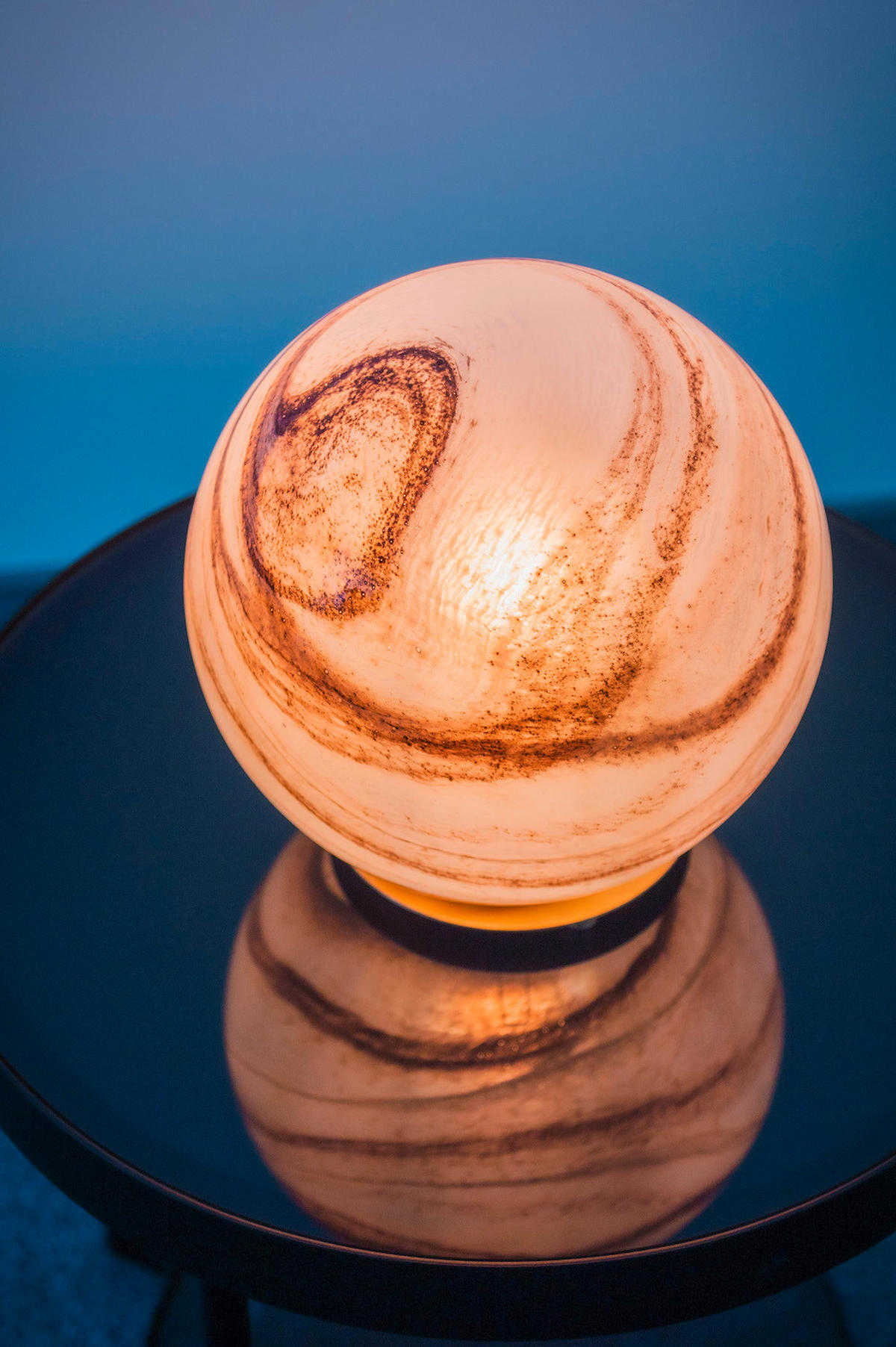 TISCHLEUCHTE 26/25/25 cm   - Messingfarben/Alabasterfarben, KONVENTIONELL, Glas/Metall (26/25/25cm)