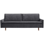 SCHLAFSOFA Flachgewebe Graublau  - Graublau/Eichefarben, KONVENTIONELL, Holz/Textil (220/85/98cm) - Carryhome