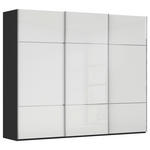 SCHWEBETÜRENSCHRANK  in Schwarz, Weiß  - Chromfarben/Schwarz, KONVENTIONELL, Glas/Holzwerkstoff (242/223/68cm) - Novel