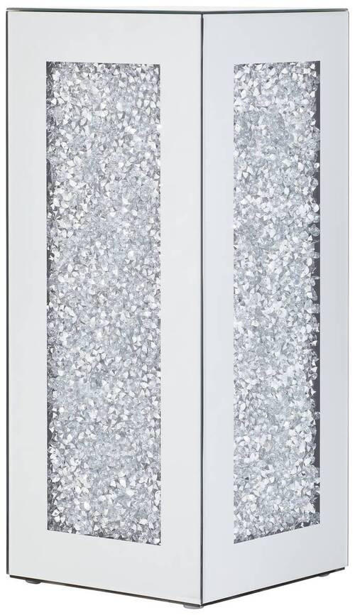 DEKOSÄULE Kunststoff, Glas, Holzwerkstoff  - Silberfarben, Trend, Glas/Holzwerkstoff (30/70/30cm) - Xora