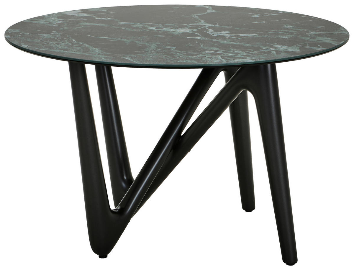 ESSTISCH in Metall, Keramik 119/119/75 cm  - Dunkelgrün/Anthrazit, Design, Keramik/Metall (119/119/75cm) - Dieter Knoll