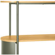 REGAL Grün, Naturfarben  - Naturfarben/Grün, Trend, Holzwerkstoff/Metall (80/133,5/33,8cm) - Xora