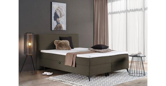 BOXBETT 140/200 cm in Dunkelbraun - Dunkelbraun/Schwarz, Design, Holz/Holzwerkstoff (140/200cm) - Xora