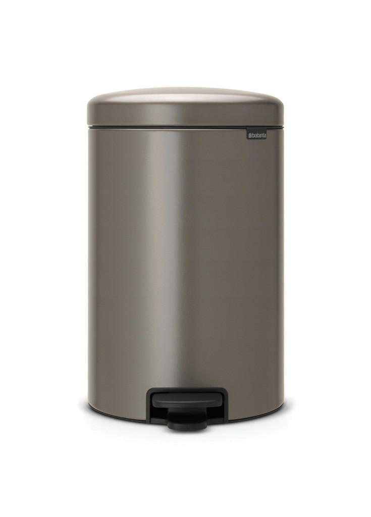 KOŠ ZA SMETI - platinaste barve, Basics, kovina/umetna masa (29/46.7/38cm) - Brabantia
