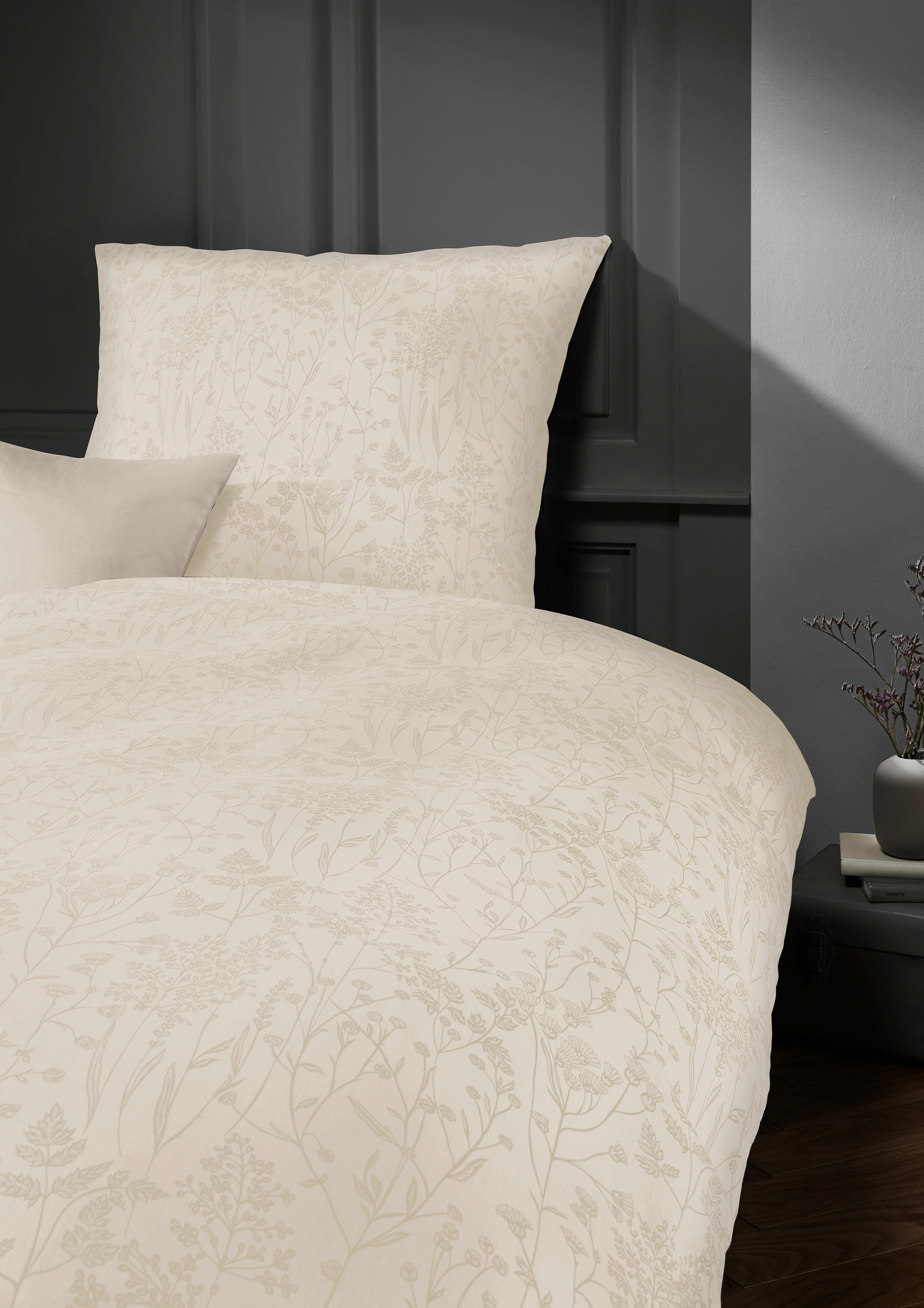 BETTWÄSCHE 135/200 cm Black Premium Damast Damast  - Creme, Basics, Textil (135/200cm) - Fleuresse