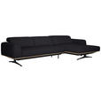 ECKSOFA in Echtleder Dunkelbraun  305/163 cm  - Eichefarben/Dunkelbraun, Design, Leder/Holz (305/163cm) - Novel