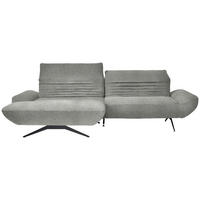 ECKSOFA  in Bouclé Grau  170-195/280 cm  - Schwarz/Grau, Design, Textil/Metall (170-195/280cm) - Dieter Knoll