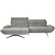 ECKSOFA  in Bouclé Grau  170-195/280 cm  - Schwarz/Grau, Design, Textil/Metall (170-195/280cm) - Dieter Knoll