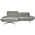 ECKSOFA  in Bouclé Grau  170-195/280 cm  - Schwarz/Grau, Design, Textil/Metall (170-195/280cm) - Dieter Knoll