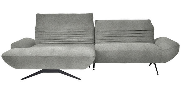 ECKSOFA  in Bouclé Grau  170-195/280 cm  - Schwarz/Grau, Design, Textil/Metall (170-195/280cm) - Dieter Knoll