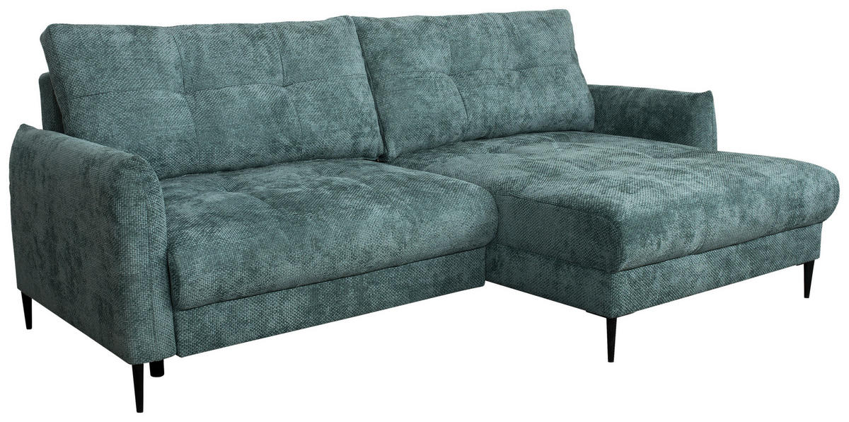 UGAONA GARNITURA tirkizna  - tirkizna, Moderno, tekstil/metal (221/142cm) - Carryhome