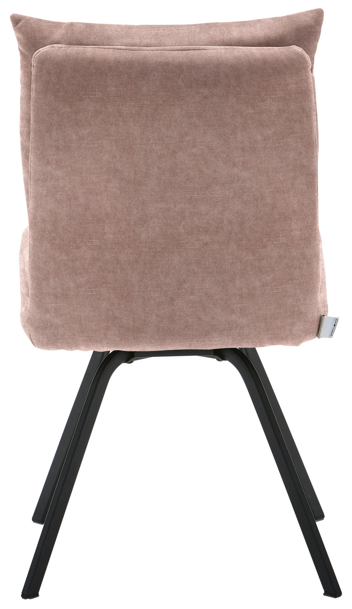 STUHL  in Velours Textil  - Altrosa/Schwarz, Design, Textil/Metall (50/82/68cm) - Welnova