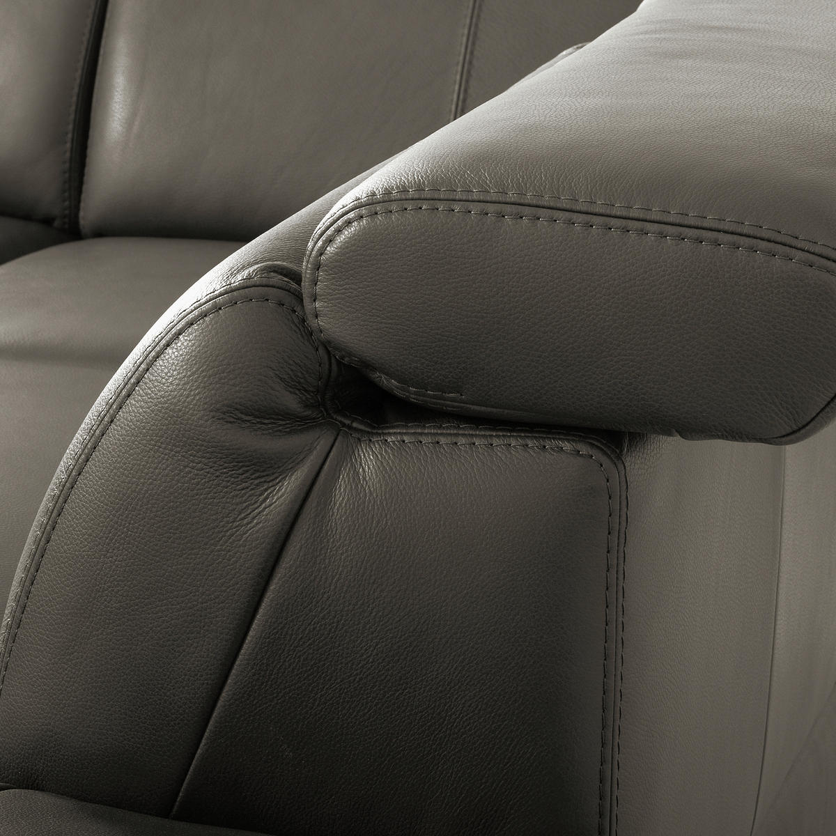 ECKSOFA  in Lederlook Echtleder Schlammfarben  - Schlammfarben/Schwarz, Design, Leder/Textil (264/211cm) - Livetastic