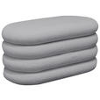 TRUHENBANK 85/42/42 cm Teddystoff Hellgrau Pappel Sperrholz - Hellgrau, Trend, Holz/Textil (85/42/42cm) - Xora