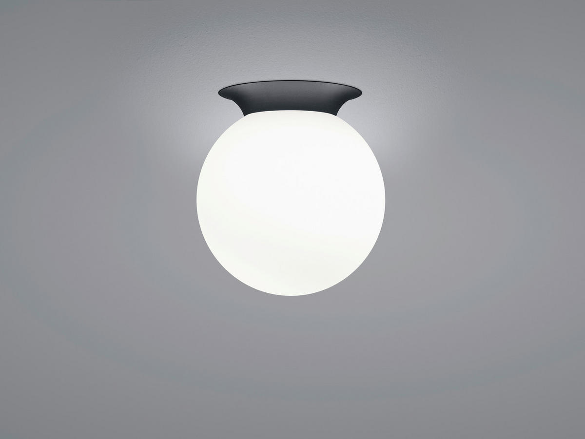 DECKENLEUCHTE 25 cm  - Schwarz, KONVENTIONELL, Metall (25cm) - Hell