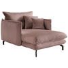 XXL-SESSEL Cord Rosa    - Schwarz/Rosa, MODERN, Textil/Metall (111/101/167cm) - Livetastic