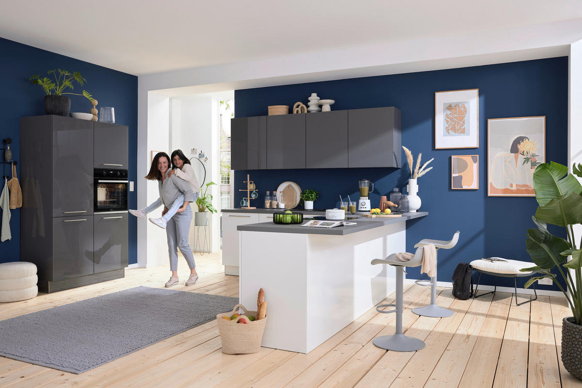 INBYGGNADSKÖK   - vit/grå, Design, trämaterial - Nolte Küchen