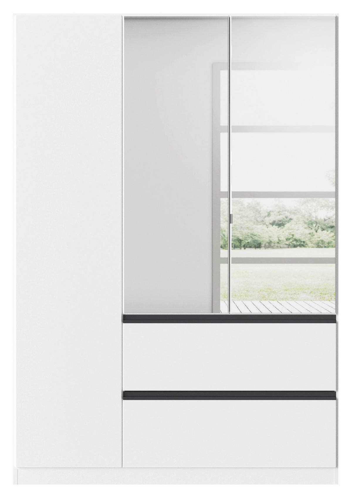 DREHTÜRENSCHRANK in Weiss  - Weiss, Modern, Holzwerkstoff (136/197/54cm) - Rauch Möbel