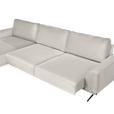 ECKSOFA in Webstoff Creme  - Creme/Schwarz, Design, Textil/Metall (172/320cm) - Valnatura