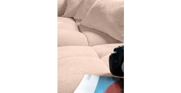 ECKSOFA Rosa Flachgewebe  - Schwarz/Rosa, KONVENTIONELL, Kunststoff/Textil (170/280cm) - Carryhome