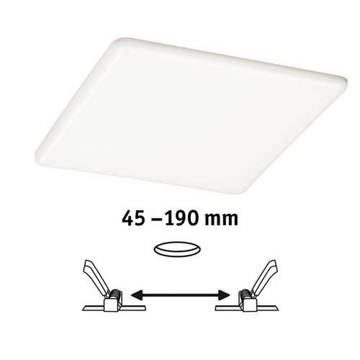 LED-PANEEL  - Basics, Kunststoff (21,5/21,5cm) - Paulmann