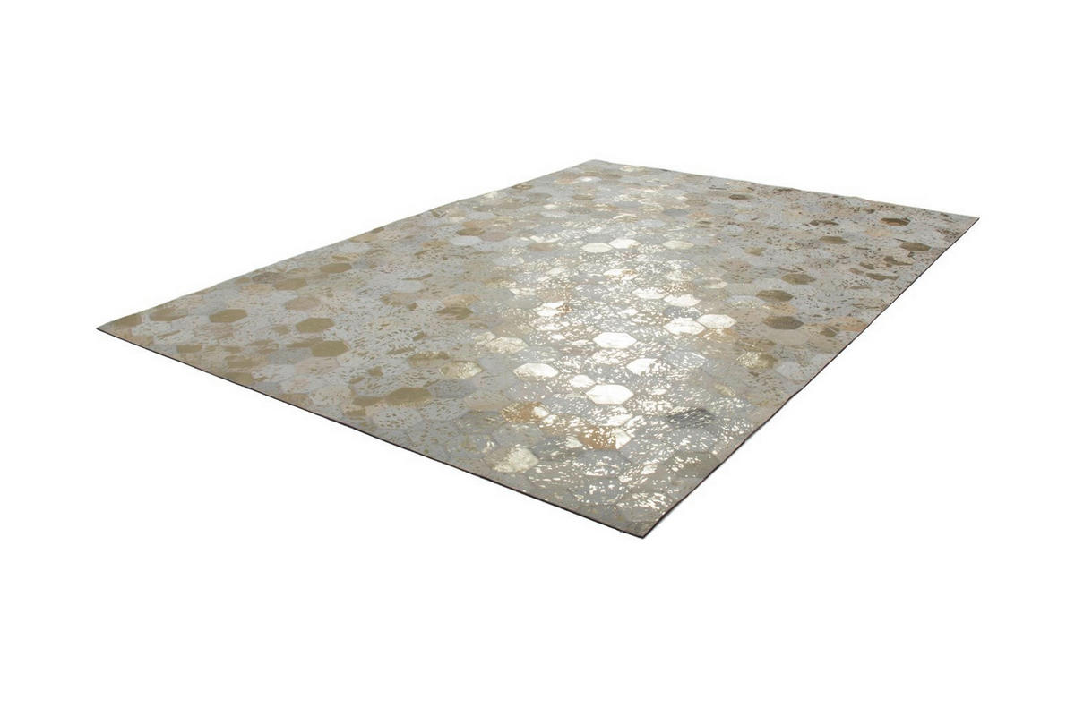WEBTEPPICH 120/170 cm Spark Creme, Goldfarben  - Goldfarben/Creme, Design, Leder/Textil (120/170cm) - Novel