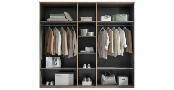 DREHTÜRENSCHRANK 250,8/227,7/60 cm 5-türig Eichefarben, Kaschmir - Kaschmir/Eichefarben, Design, Holzwerkstoff/Metall (250,8/227,7/60cm) - Xora