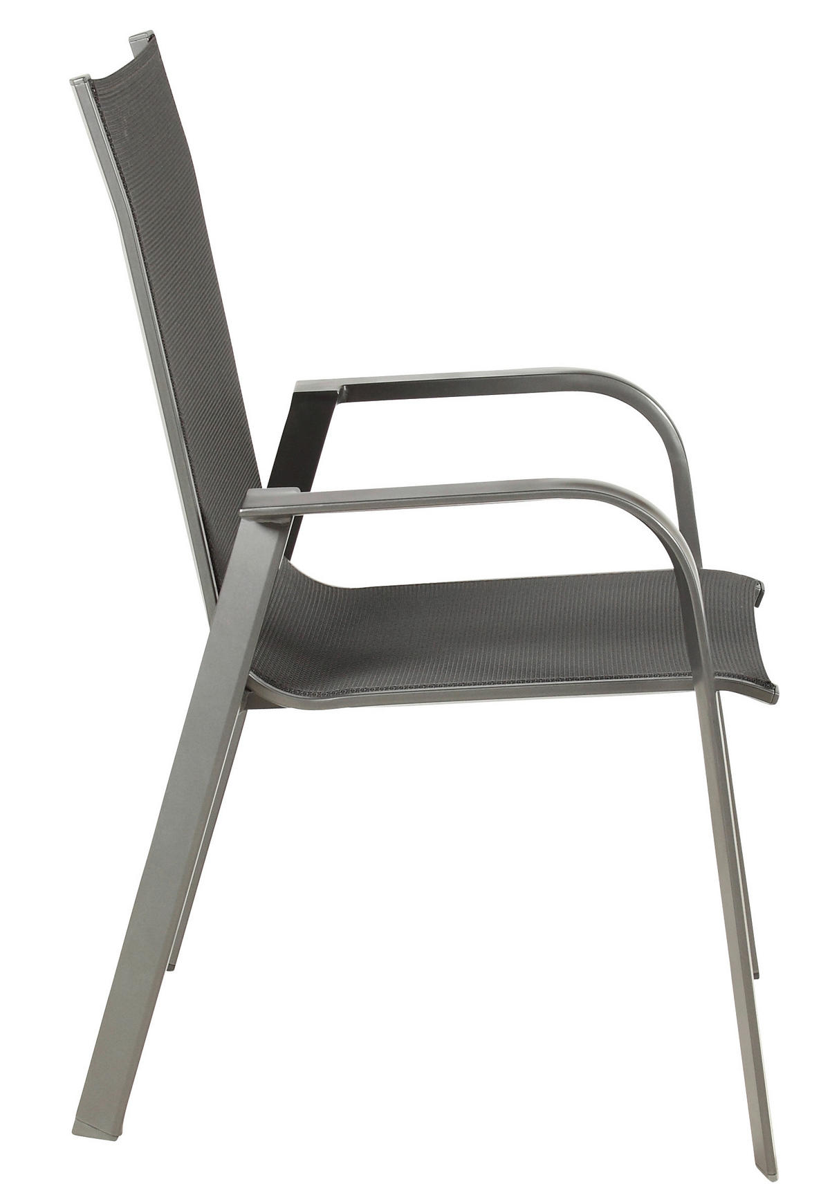 STAPELSESSEL Aluminium Anthrazit, Schwarz  - Anthrazit/Schwarz, Basics, Textil/Metall (69/97/62cm) - Acamp