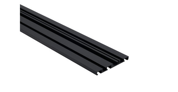 VORHANGSCHIENE - Schwarz, Basics, Metall (250/7,8/0,7cm) - Homeware