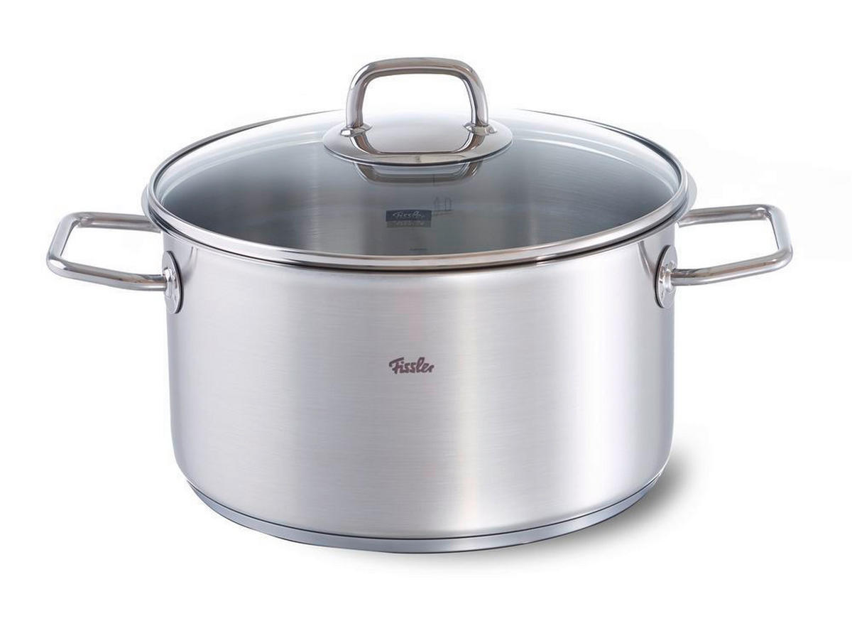 LONEC  Viseo®  5,7 l  kovina   - srebrne barve, Basics, kovina/steklo (24/14cm) - Fissler