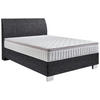BOXSPRINGBETT 140/200 cm  in Anthrazit  - Chromfarben/Anthrazit, KONVENTIONELL, Kunststoff/Textil (140/200cm) - Hom`in