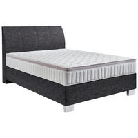 BOXSPRINGBETT 140/200 cm  in Anthrazit  - Chromfarben/Anthrazit, Konventionell, Kunststoff/Textil (140/200cm) - Hom`in