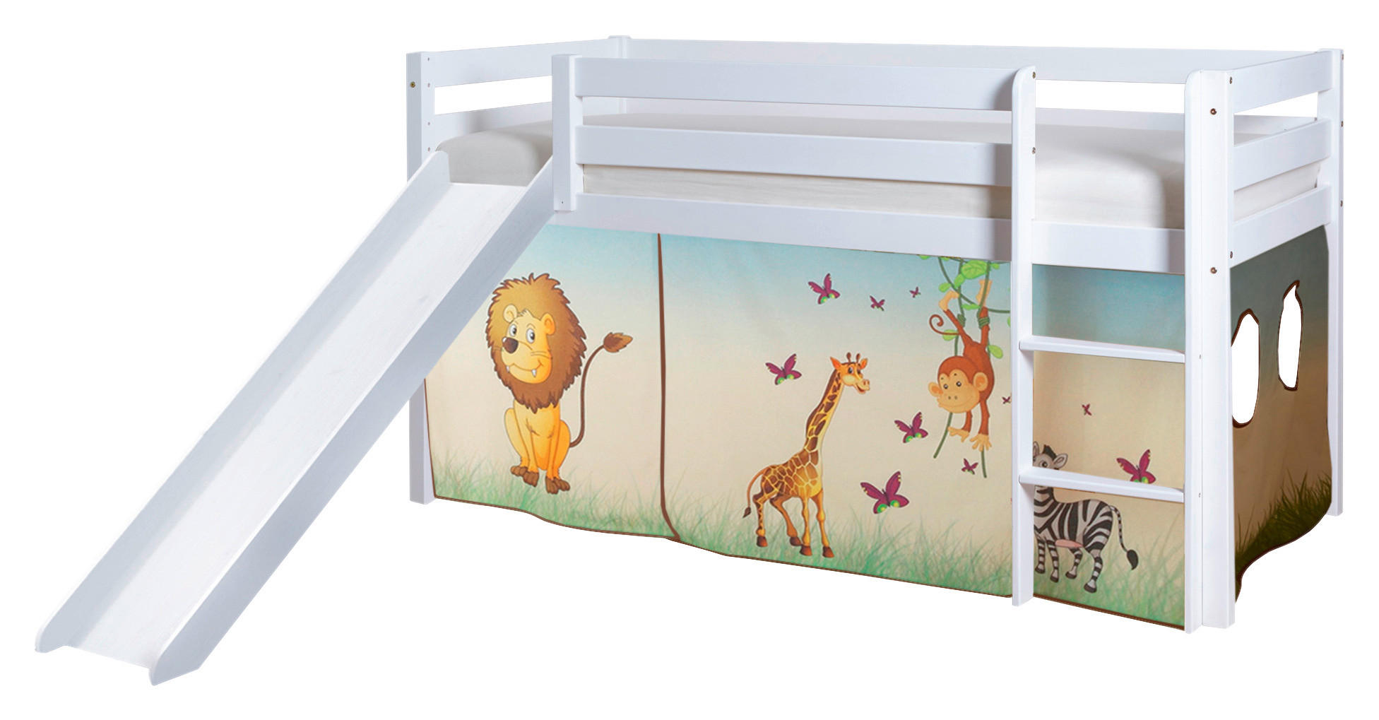 MID.YOU POSTEL S PROSTOREM NA HRANÍ, 90/200 cm bílá, vícebarevná