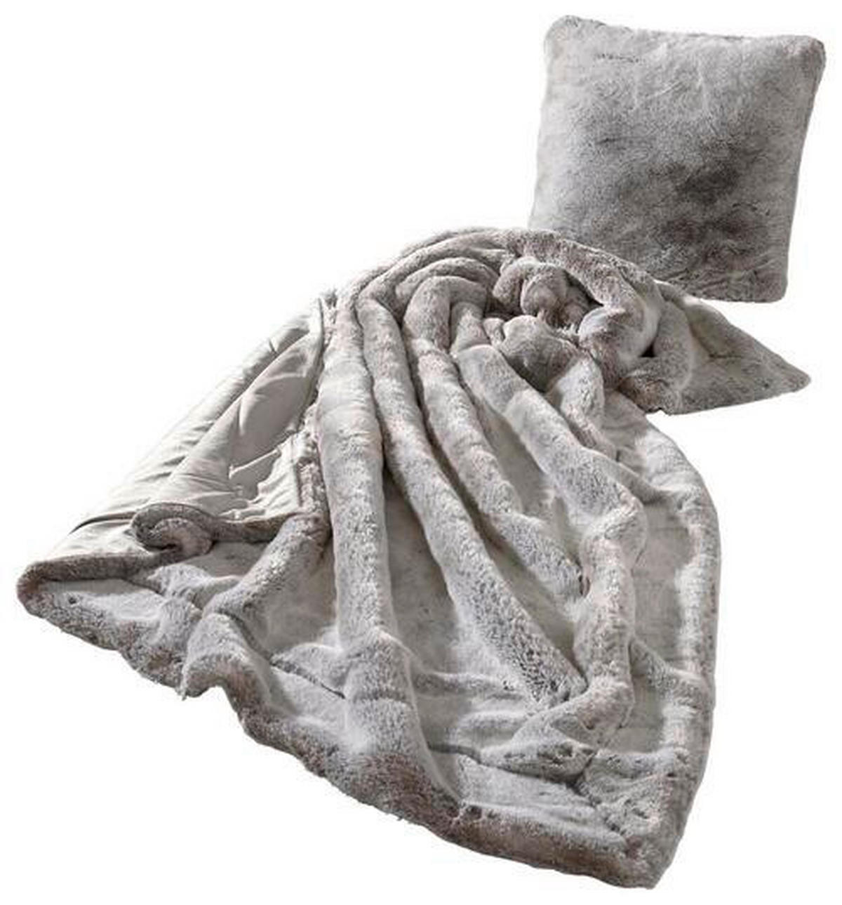KOŽUŠINOVÁ DEKA, polyakryl, 150/200 cm - strieborná, Konventionell, textil/kožušina (150/200cm) - Novel